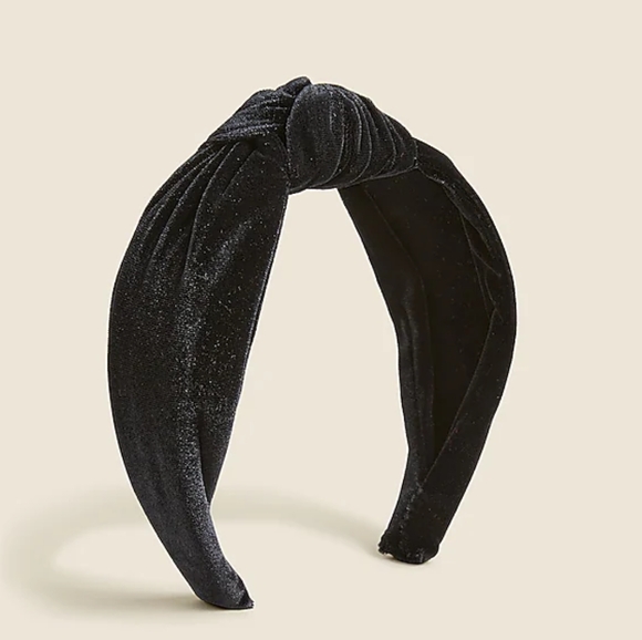 J. Crew Accessories - J.Crew velvet knot headband, black